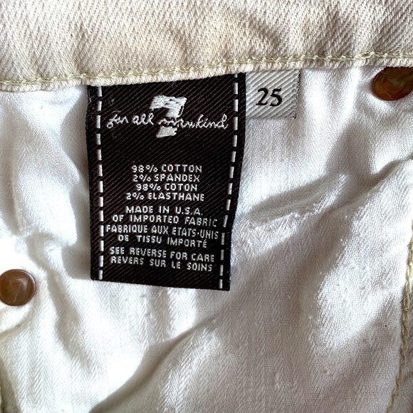 7 for All Mankind skinny leg taupe distressed jeans  women’s size 25 - Picture 6 of 8